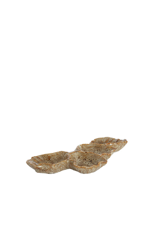 Ornament 23,5x13x3 cm CINDEL ceramics brown
