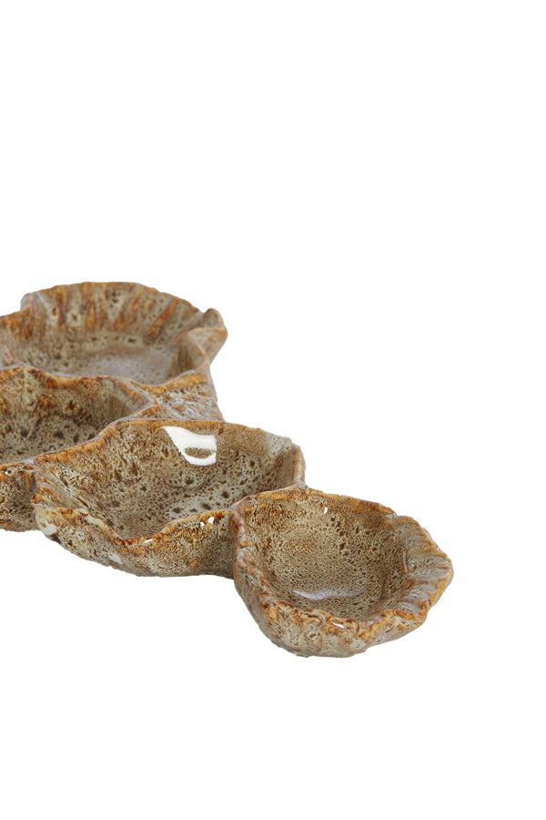 Ornament 23,5x13x3 cm CINDEL ceramics brown