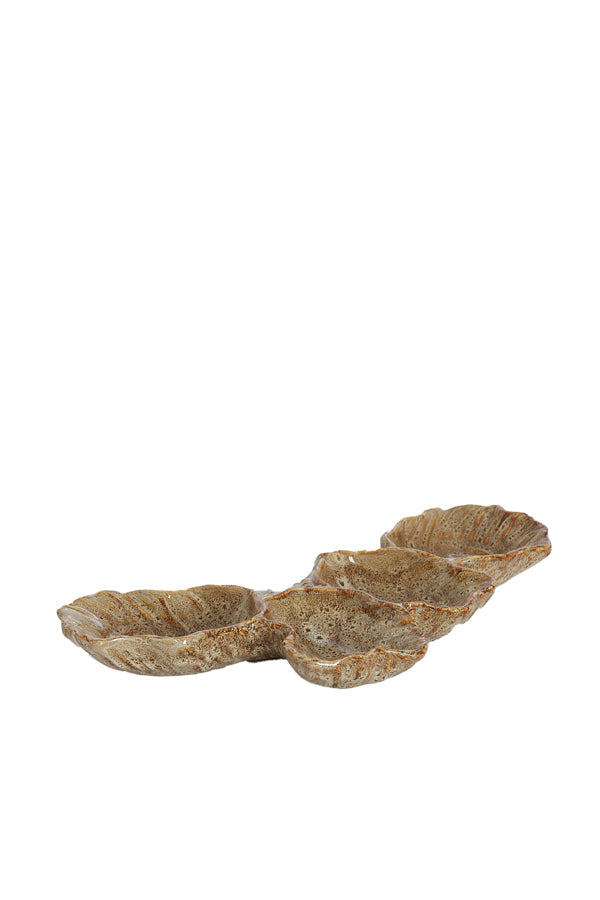 Ornament 29x15,5x3 cm CINDEL ceramics brown