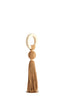 Ornament 11x47 cm YAVIZA ocher yellow+raffia cream