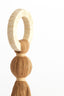 Ornament 11x47 cm YAVIZA ocher yellow+raffia cream