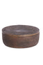 Deco box 19x7 cm METETI wood textured dark brown