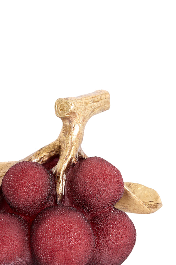Ornament 16,5x11x11,5 cm JAGODY burgundy+antique bronze
