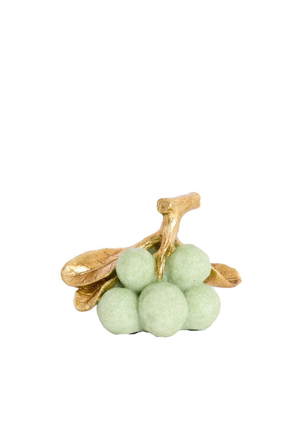 Ornament 16,5x11x11,5 cm JAGODY green+antique bronze