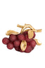 Ornament 24x14x16,5 cm JAGODY burgundy+antique bronze