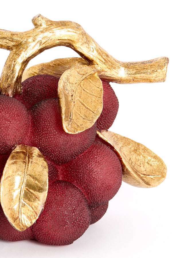 Ornament 24x14x16,5 cm JAGODY burgundy+antique bronze
