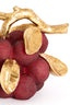 Ornament 24x14x16,5 cm JAGODY burgundy+antique bronze