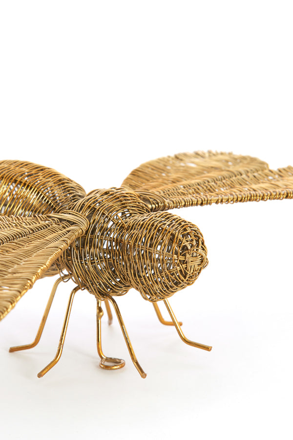 Ornament 37,5x18x6,5 cm CICADA gold