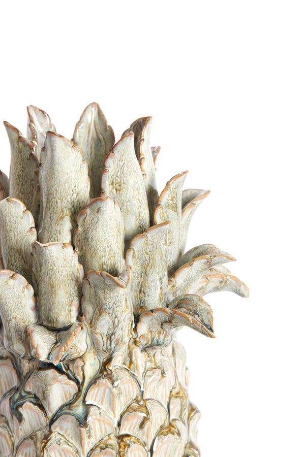 Ornament 18x30,5 cm NANASI ceramic olive green