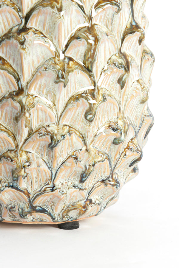 Ornament 18x30,5 cm NANASI ceramic olive green