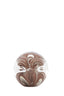 Ornament 8x8 cm BREON glass brown+cream