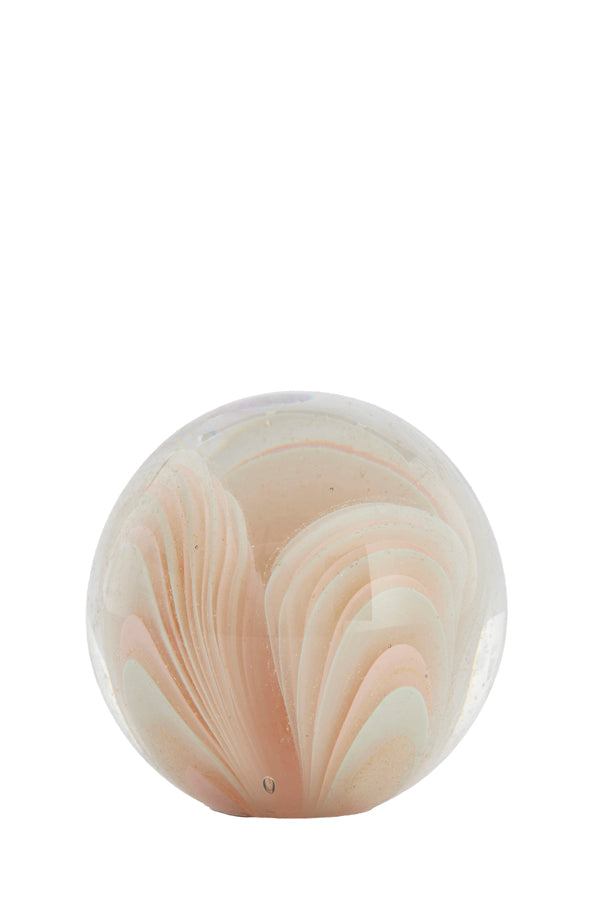 Ornament 10x10 cm OLYRA glass light pink