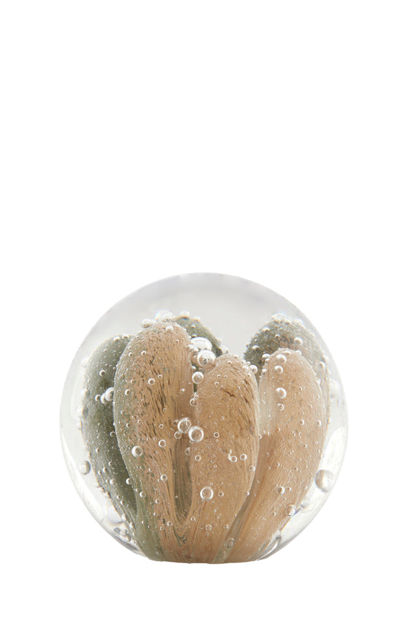 Ornament 10x10 cm YVEN glass sand+green