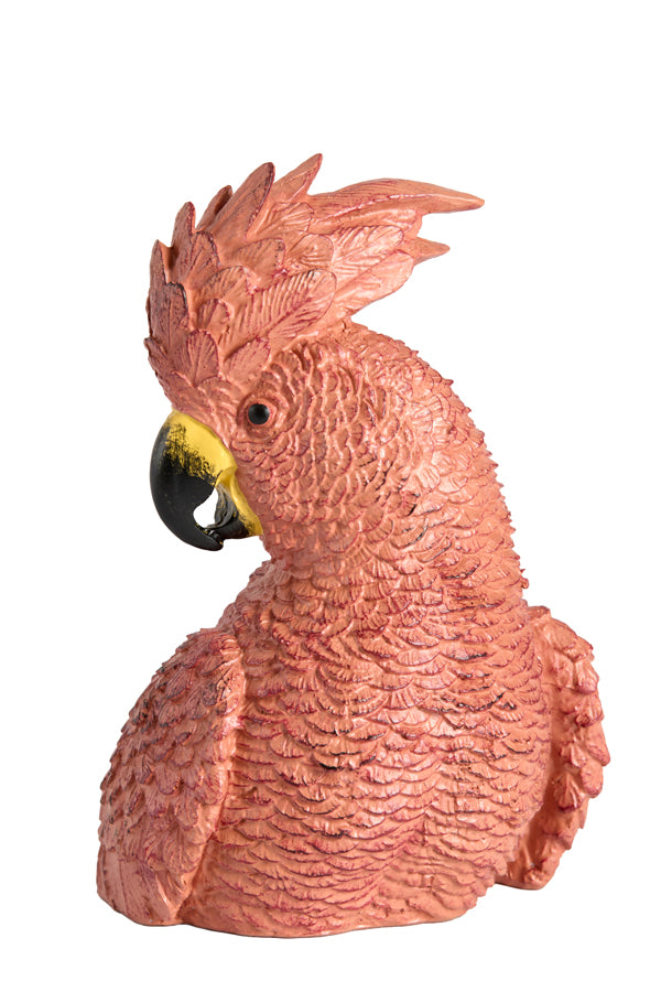 Ornament 14x13x21 cm PARROT dark pink