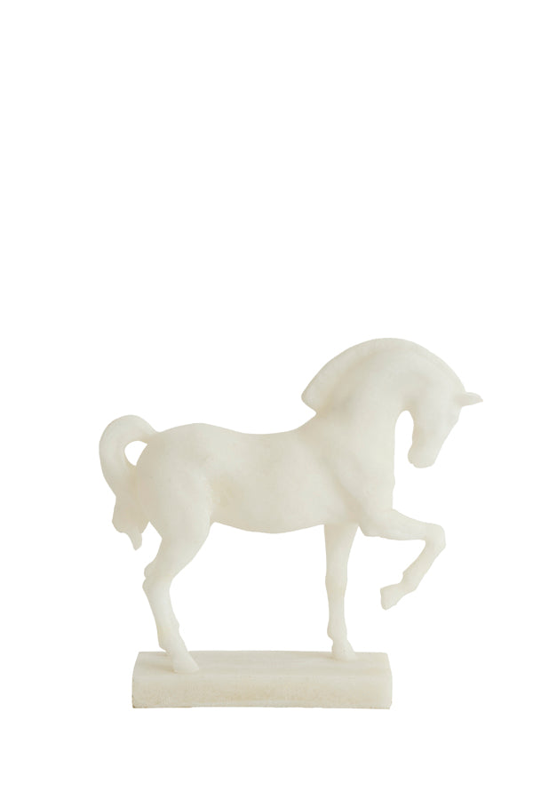 Ornament 31x10x29 cm HORSE cream