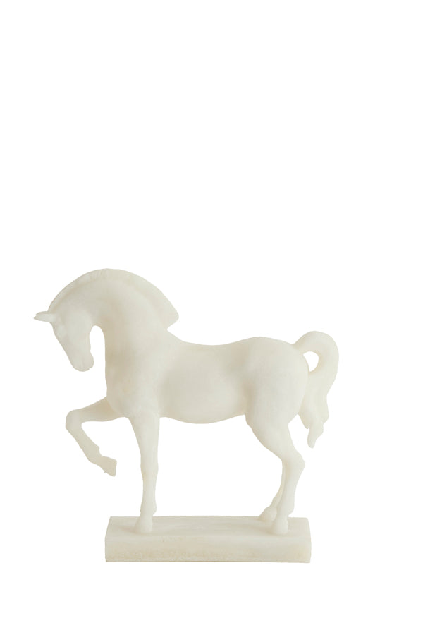 Ornament 31x10x29 cm HORSE cream
