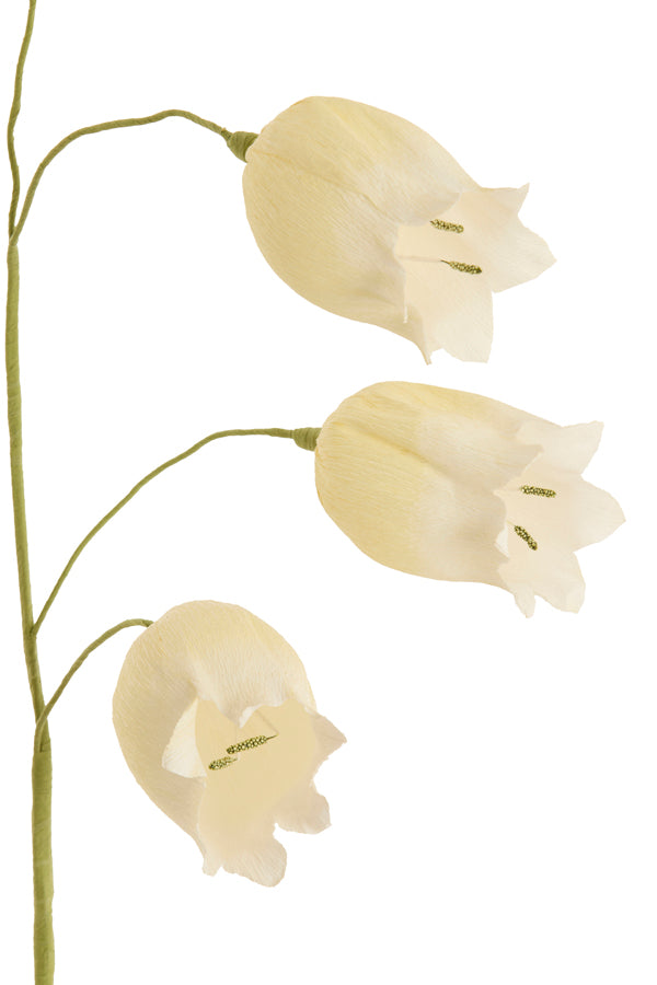 Artificial flower 15x15x70 cm CAIN paper green+yellow