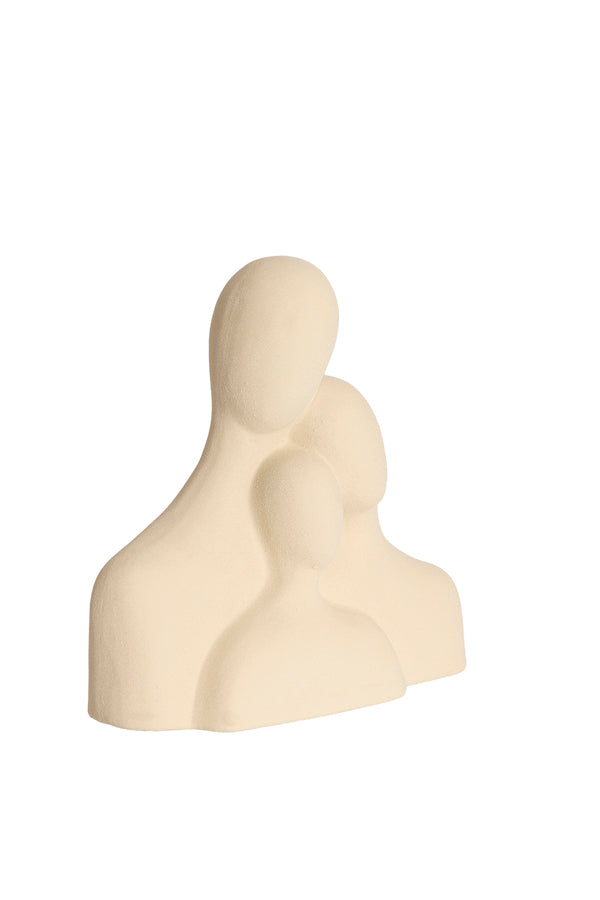 Ornament 28x13x29 cm SOLINE ceramics matt cream