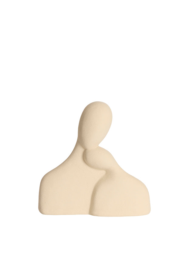 Ornament 24x9x24 cm SOLINE ceramics matt cream