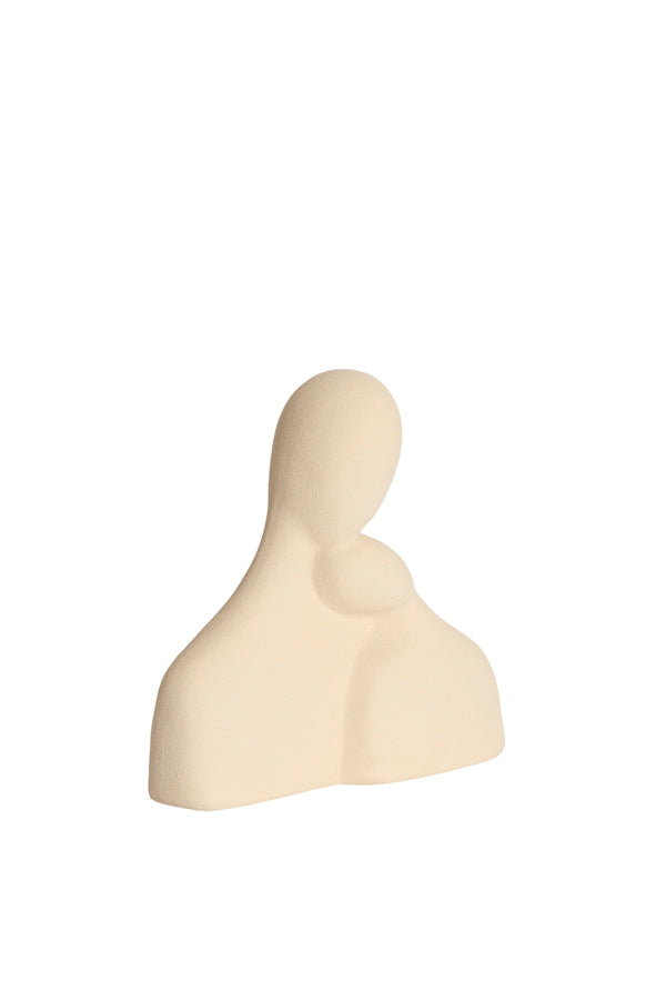 Ornament 24x9x24 cm SOLINE ceramics matt cream