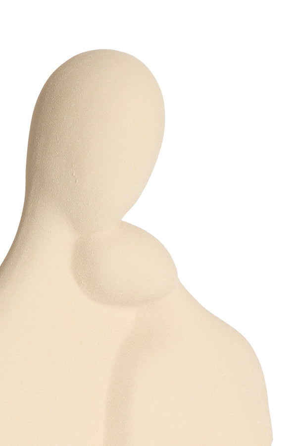 Ornament 24x9x24 cm SOLINE ceramics matt cream