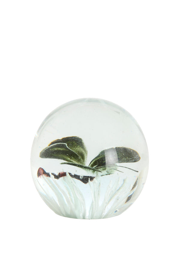 Ornament 8x8 cm BUTTERFLY glass black