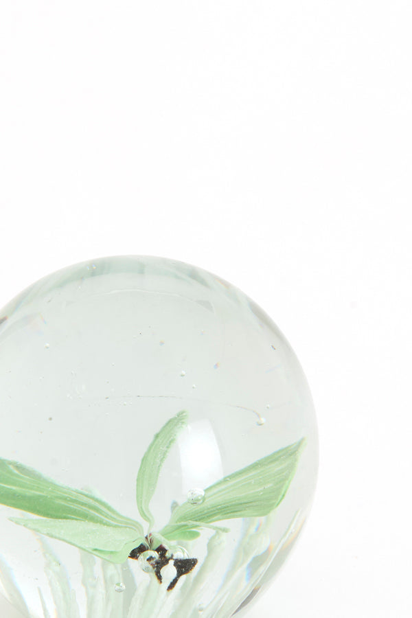 Ornament 8x8 cm BUTTERFLY glass green