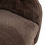 Lounge chair Colmar chocolat fluffy swivel