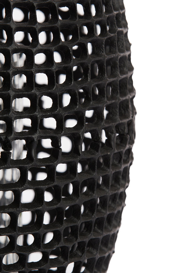 Hurricane 25x39 cm MARCIO matt black+clear glass