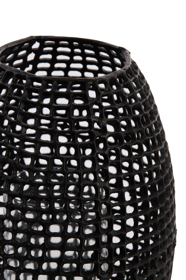 Hurricane 25x39 cm MARCIO matt black+clear glass