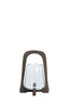 Hurricane 18x26,5 cm ANOSY glass clear+wood matt dark brown