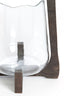Hurricane 18x26,5 cm ANOSY glass clear+wood matt dark brown