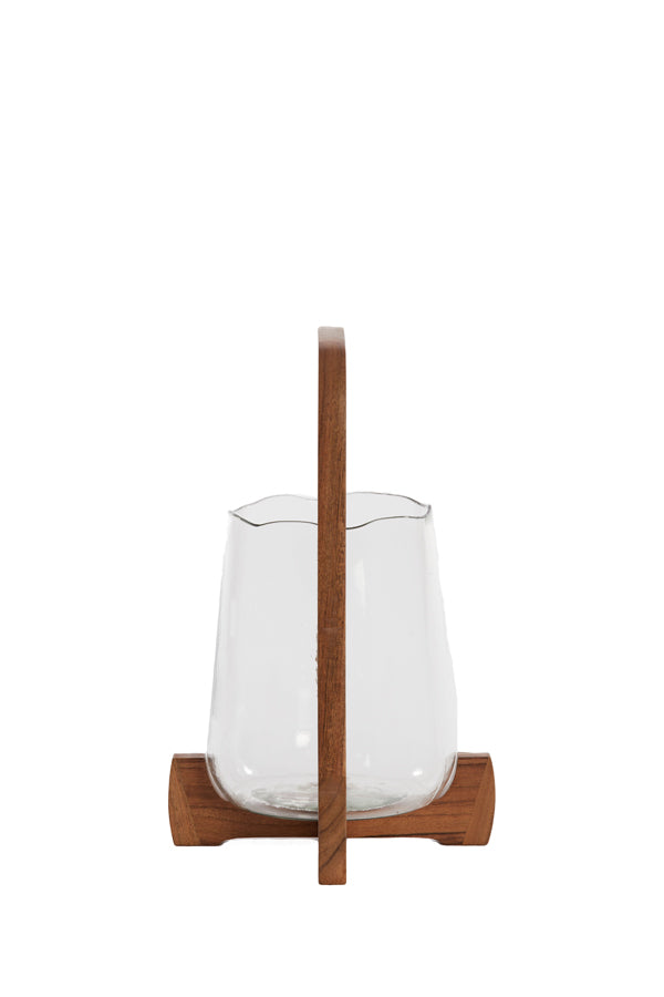 Hurricane 21,5x35 cm ANOSY glass clear+wood natural