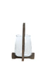 Hurricane 21,5x35 cm ANOSY glass clear+wood matt dark brown