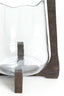 Hurricane 21,5x35 cm ANOSY glass clear+wood matt dark brown