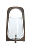 Hurricane 26x48 cm ANOSY glass clear+wood matt dark brown