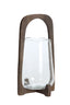 Hurricane 26x48 cm ANOSY glass clear+wood matt dark brown