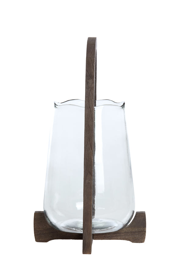 Hurricane 26x48 cm ANOSY glass clear+wood matt dark brown