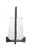 Hurricane 26x48 cm ANOSY glass clear+wood matt dark brown