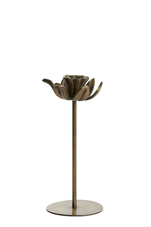 Candle stick 9x24 cm CELAYA antique bronze