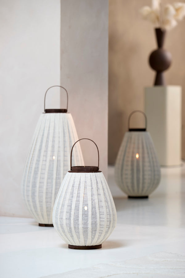 Hurricane 36x55 cm DAZIO linen natural+dark brown wood