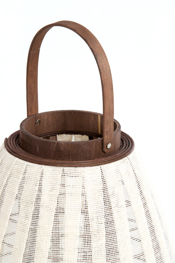 Hurricane 38x70 cm DAZIO linen natural+dark brown wood