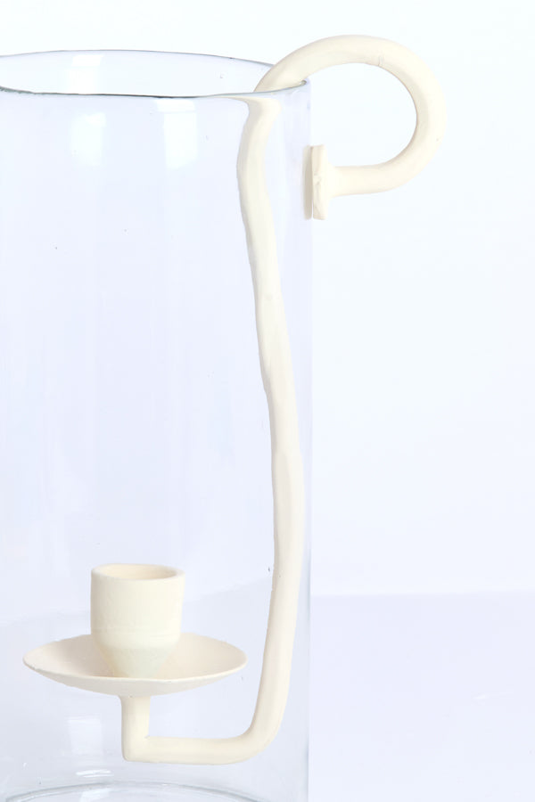 Hurricane 17x13x28,5 cm DOLEGA glass clear+cream