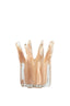 Hurricane 18x19 cm RELIEN glass light peach