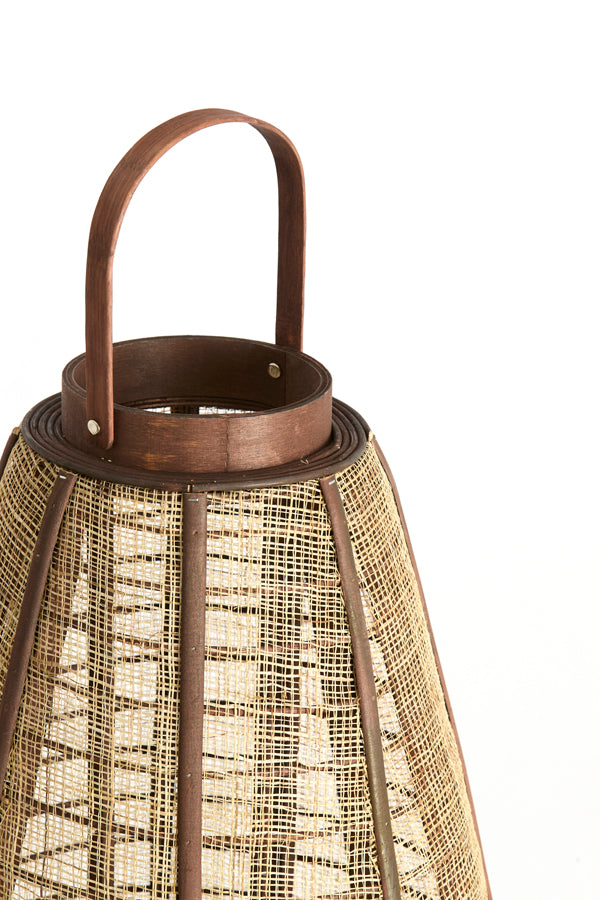 Hurricane 36x55,5 cm LINOA linen brown+wood dark brown