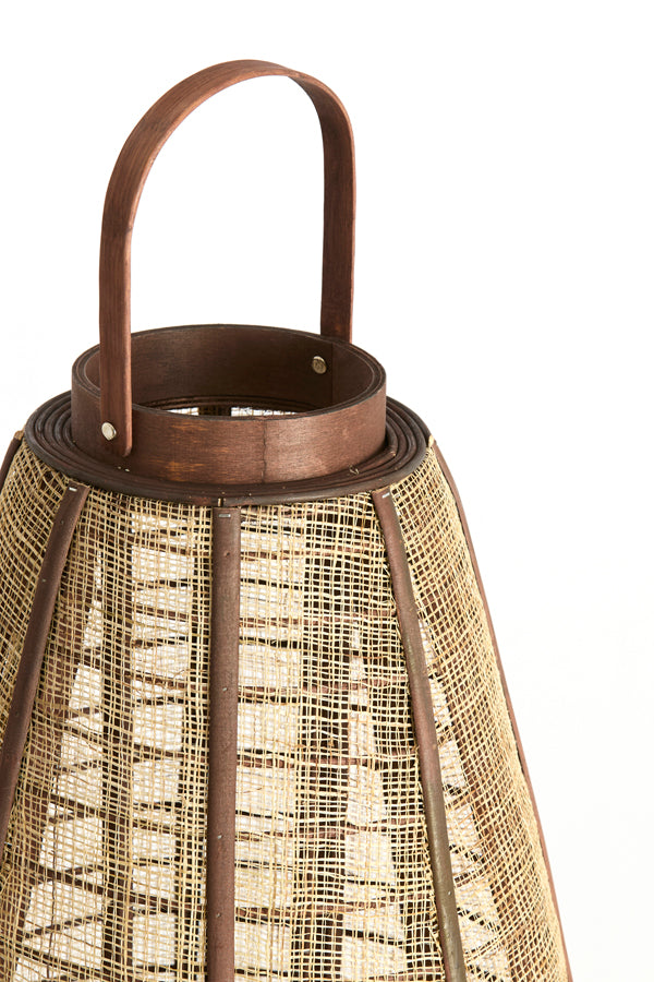 Hurricane 32x40 cm LINOA linen brown+wood dark brown