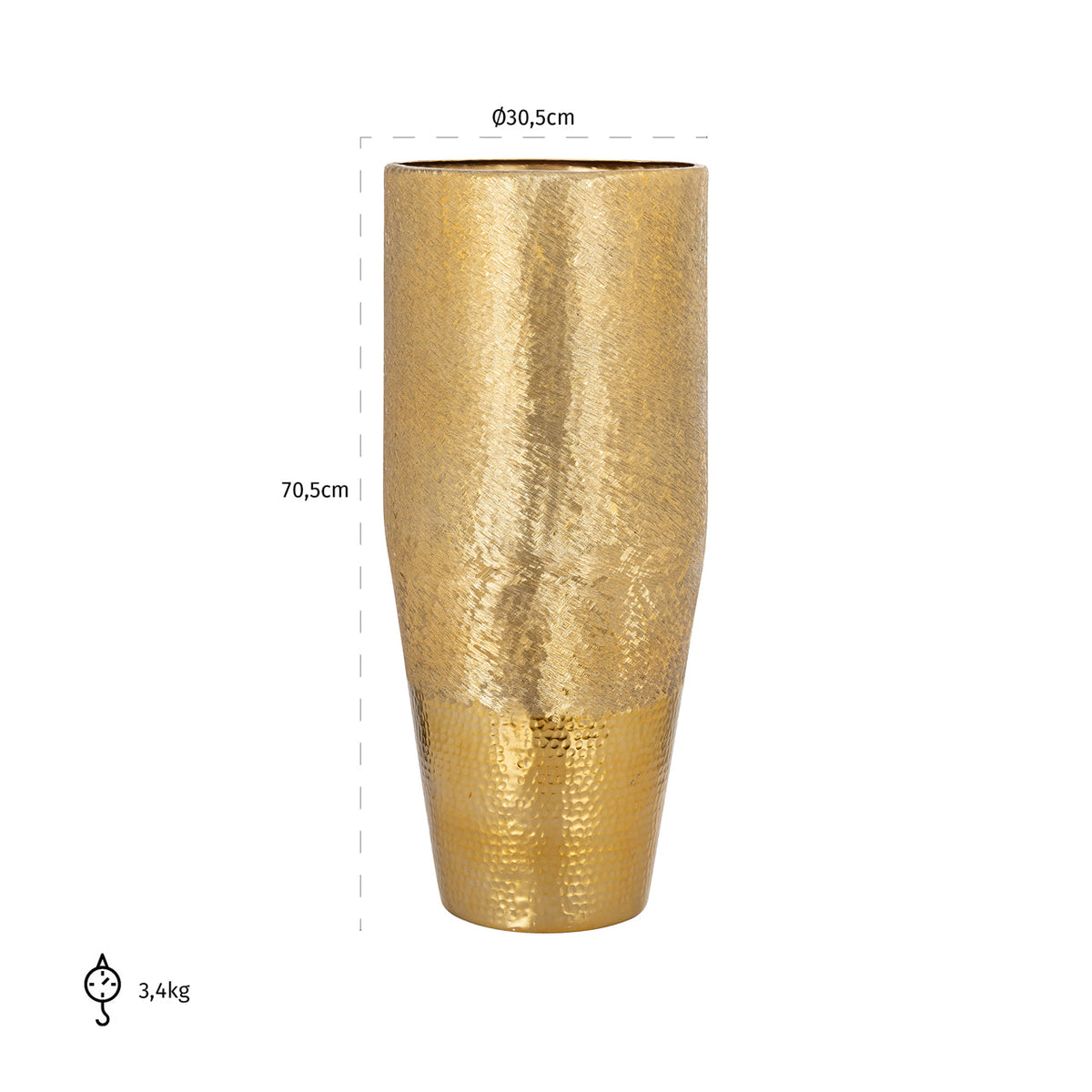 Vase Nalim gold