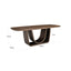 Dining table Windsor walnut 230 brass base