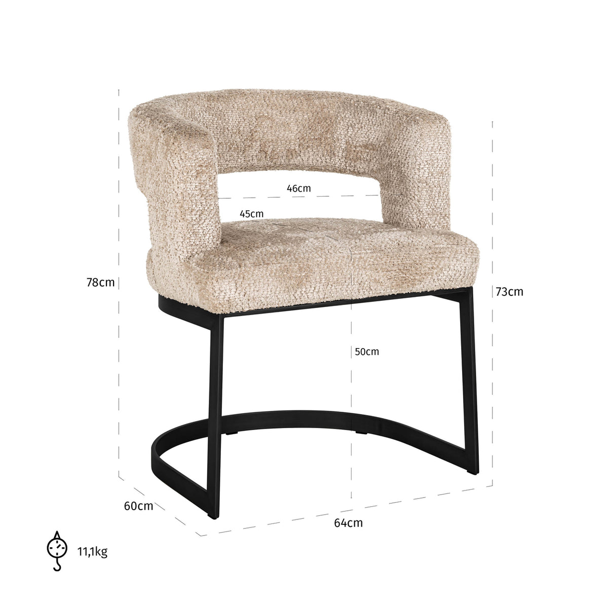 Dining chair Ellis lovely beige