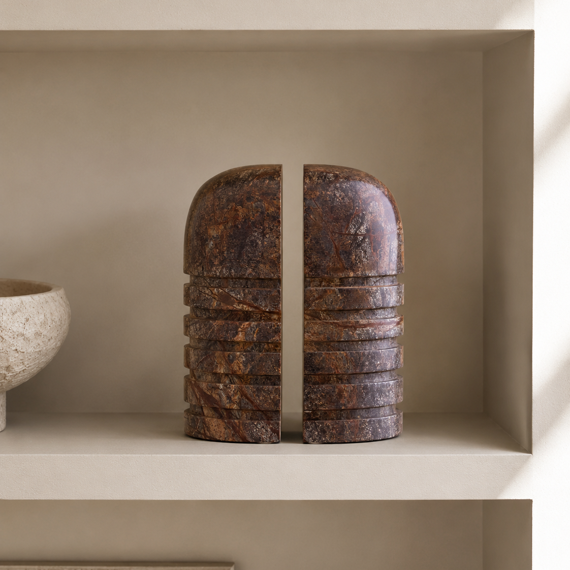 Fazio Set of Two Forest Green Marble Bookends